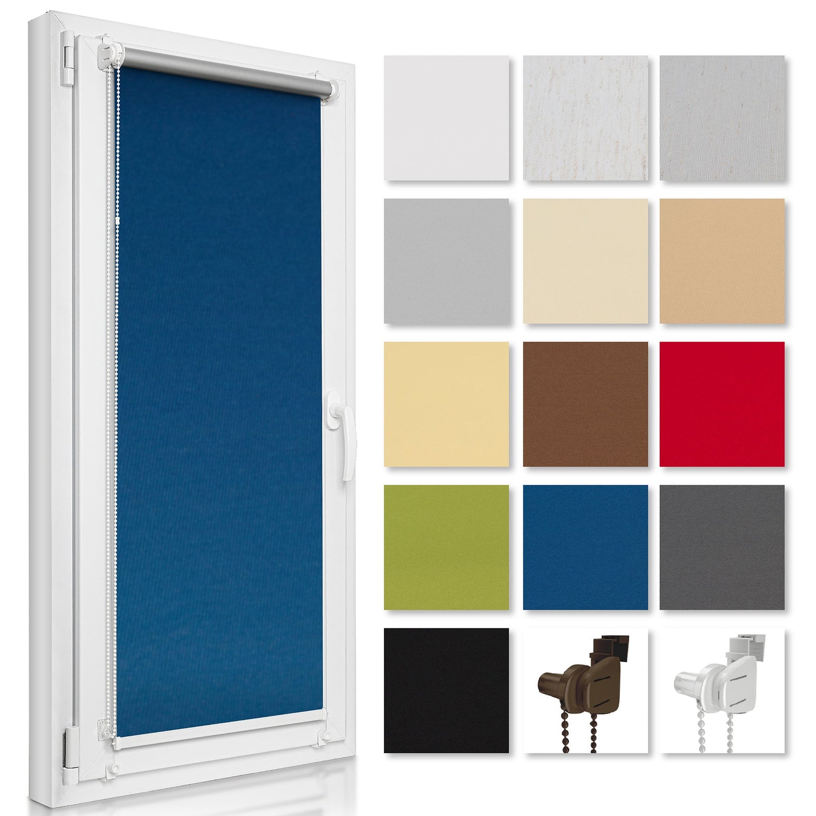 Thermal Blackout No-Drill Custom Made Roller Blinds