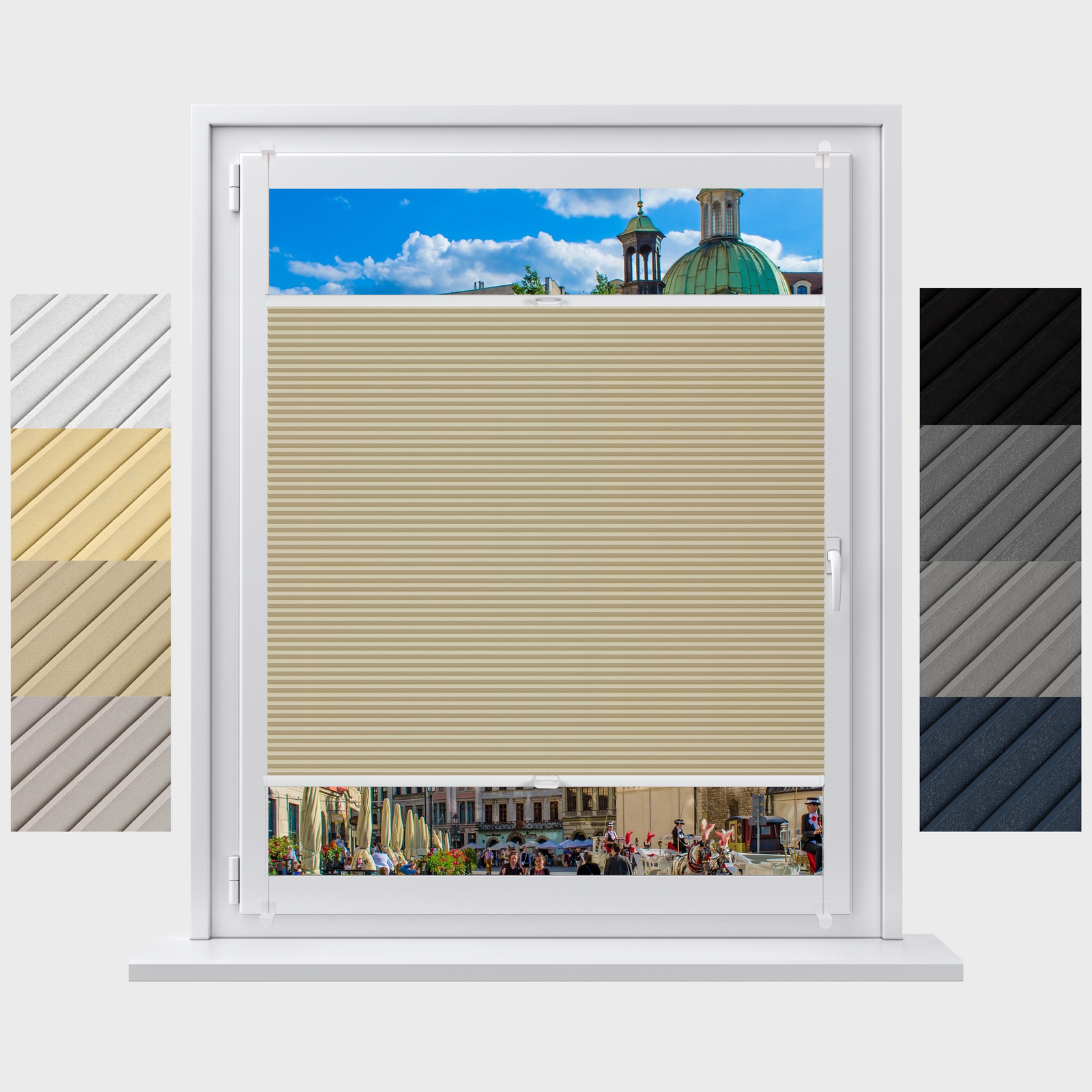 XL Blackout Honeycomb No-Drill Custom Made Blinds