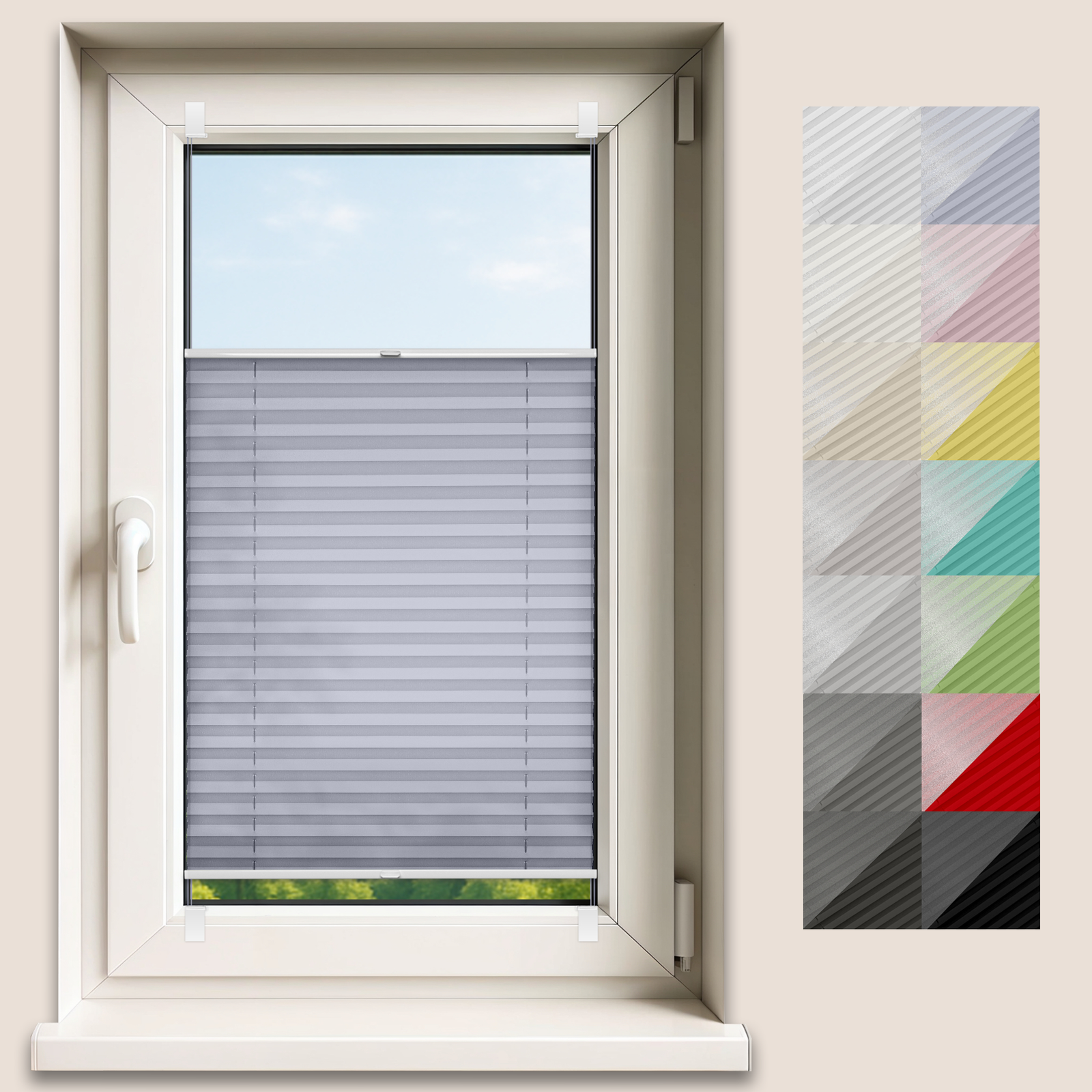 Thermal Easy Fit Custom Made Pleated Blinds