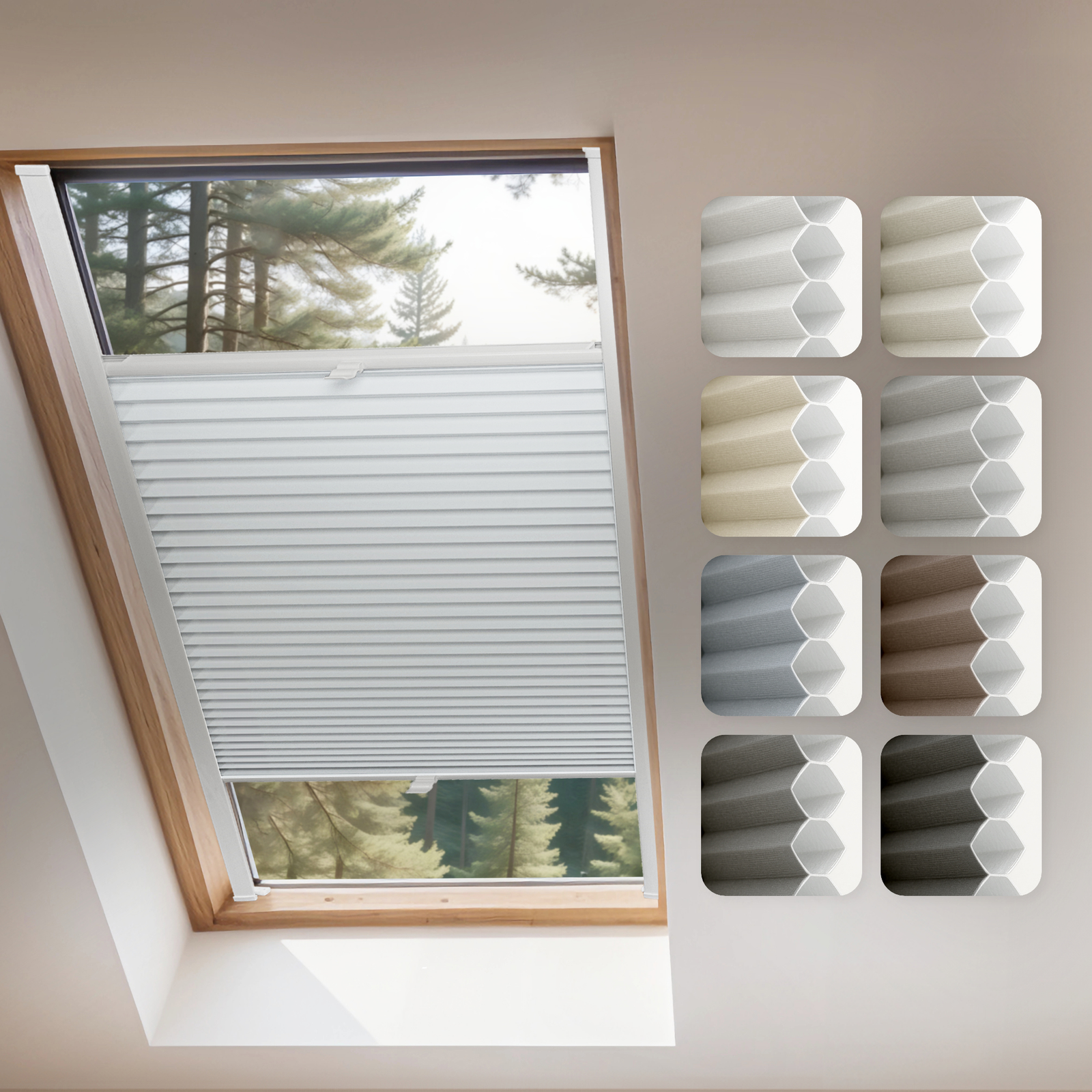 Honeycomb Skylight Custom Made Pleated Blinds