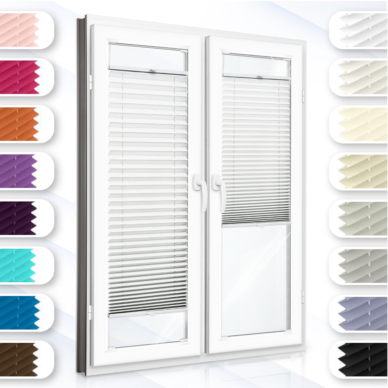 Drill Mount Custom Made Pleated Blinds